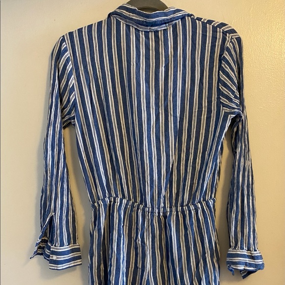 Blue & White Striped Romper - Picture 4 of 5